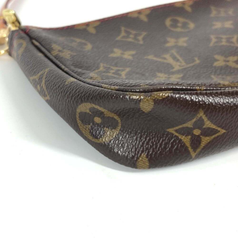 LOUIS VUITTON Authentic Brown Monogram Canvas Pochette Pouch - Picture 6 of 12